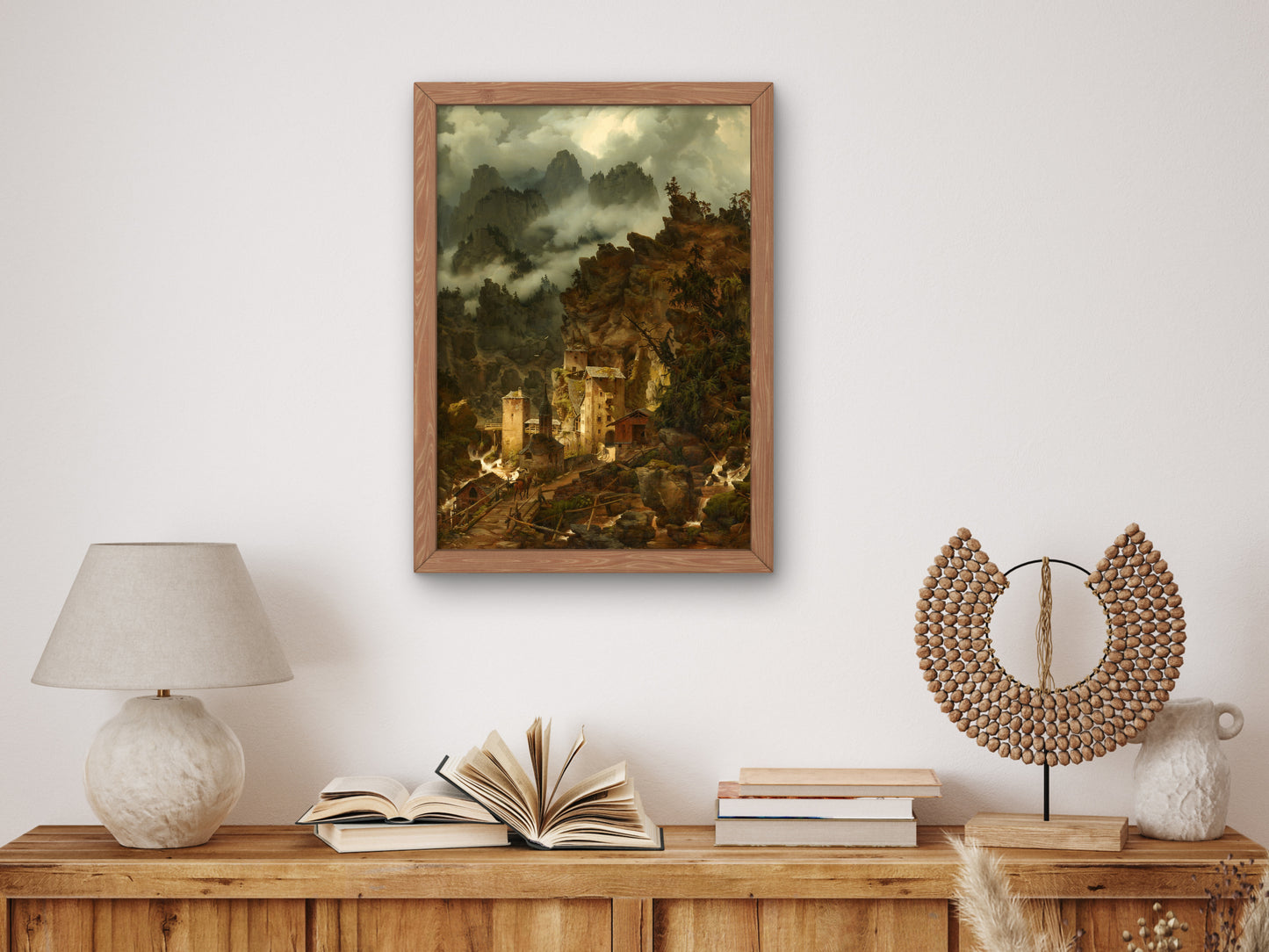 The Finstermunz Pass in Tyrol by Karl Eduard Biermann 1830, Wall Art Print, Fine Art Reproduction, Museum Quality Decor, Poster
