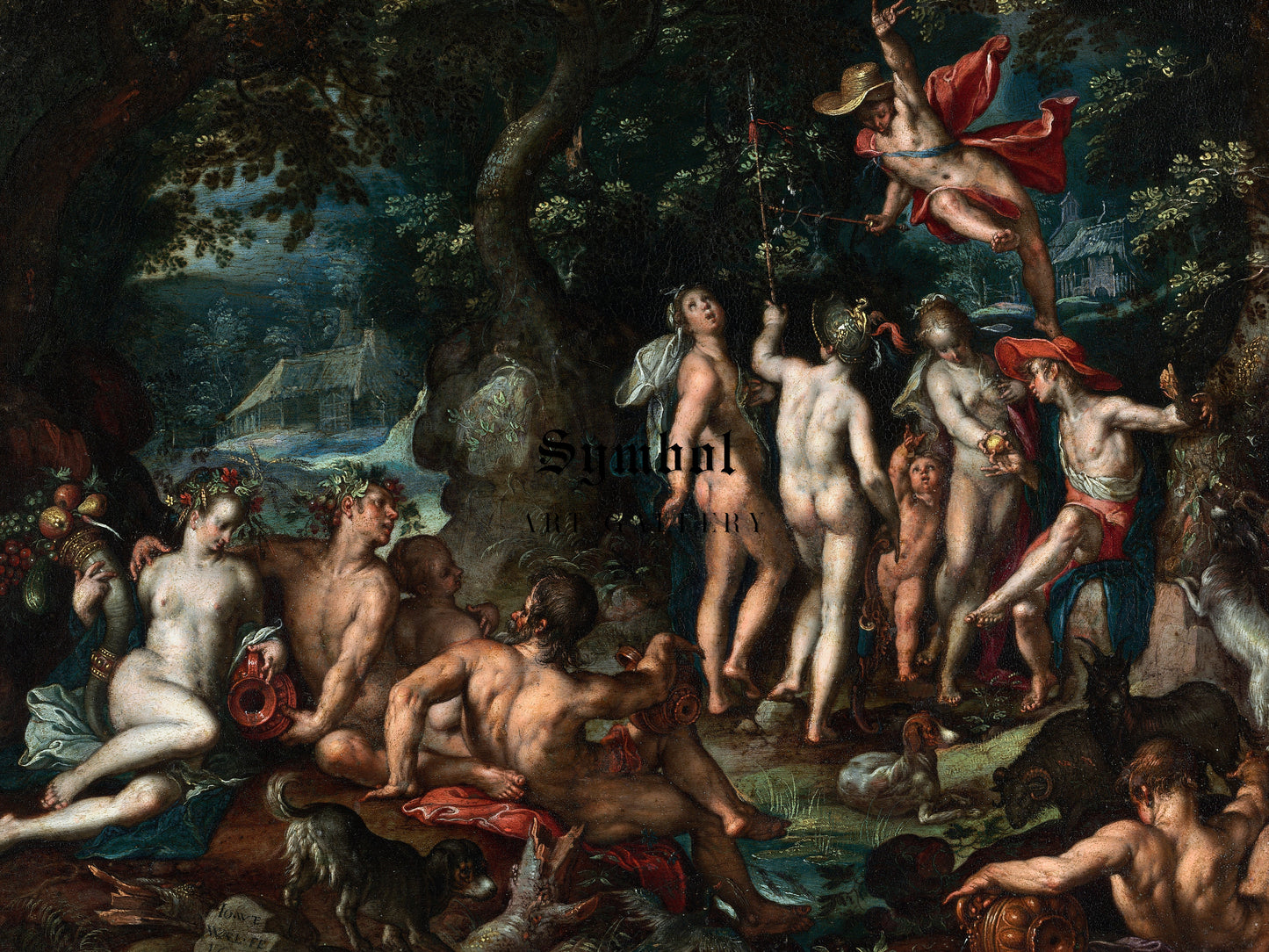 The Judgment of Paris by Joachim Wtewael 1602, Wall Art Print, Fine Art Reproduction, Museum Quality Decor, Poster