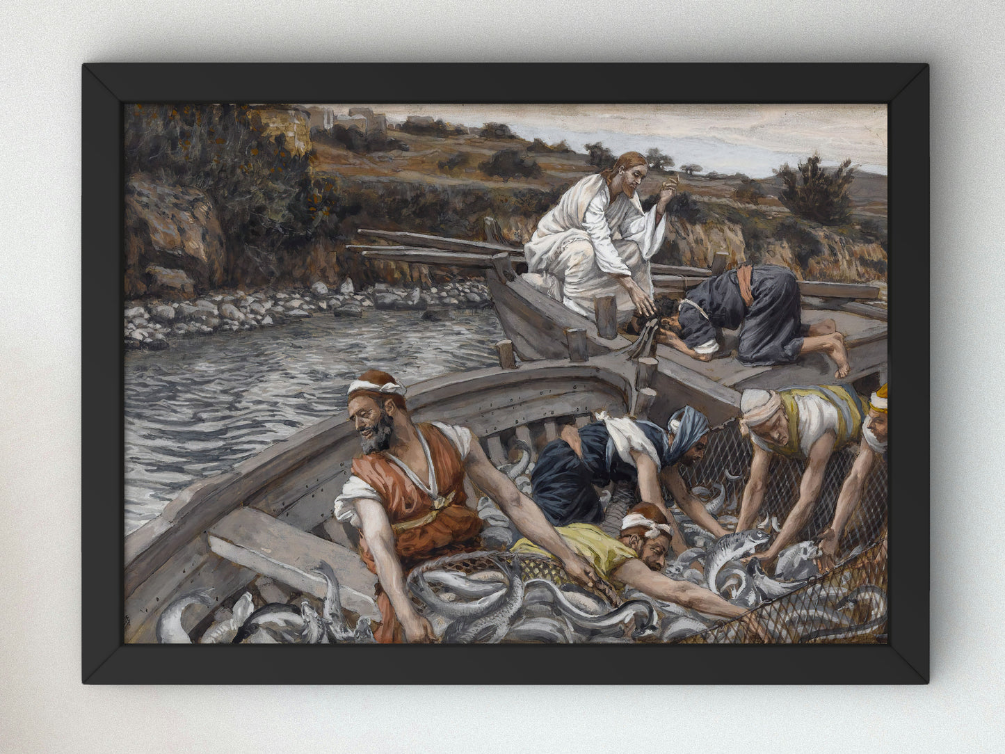 The Miraculous Draught of Fishes by James Tissot 1886, Wall Art Print, Fine Art Reproduction, Museum Quality Decor, Poster