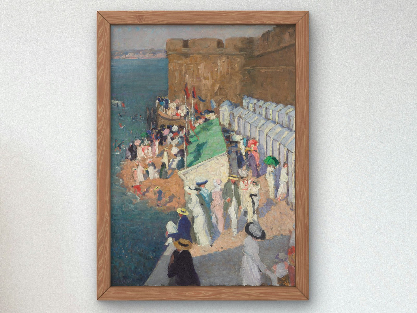 La marée haute à Saint Malo by Ethel Carrick 1911, Wall Art Print, Fine Art Reproduction, Museum Quality Decor, Poster