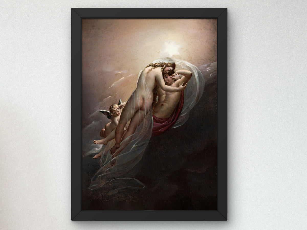 Aurora and Cephalus by Anne Louis Girodet Trioson 1810, Wall Art Print, Fine Art Reproduction, Museum Quality Decor, Poster