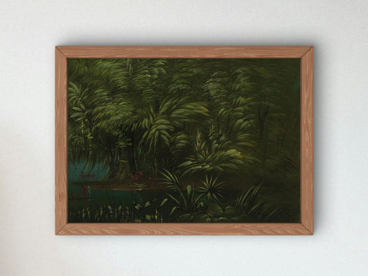 Luxuriant Forest on the Bank of the Amazon by George Catlin 1869, Wall Art Print, Fine Art Reproduction, Museum Quality Decor, Poster
