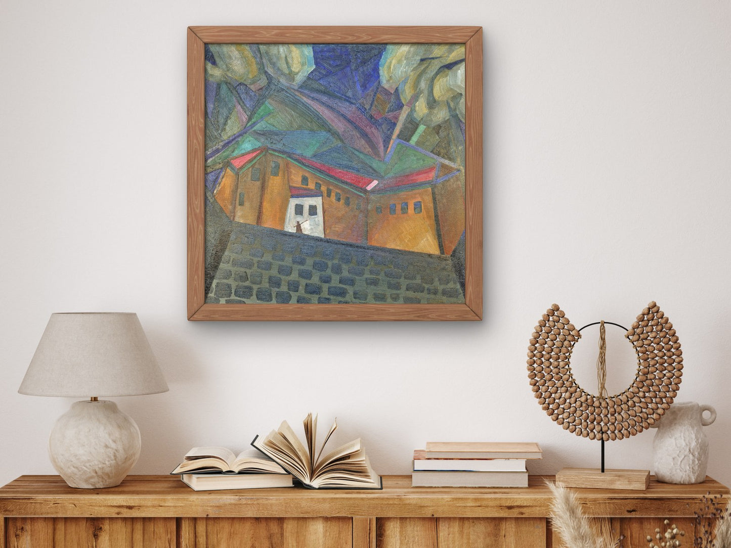Prison by Oleksandr Bohomazov 1916, Wall Art Print, Fine Art Reproduction, Museum Quality Decor, Poster