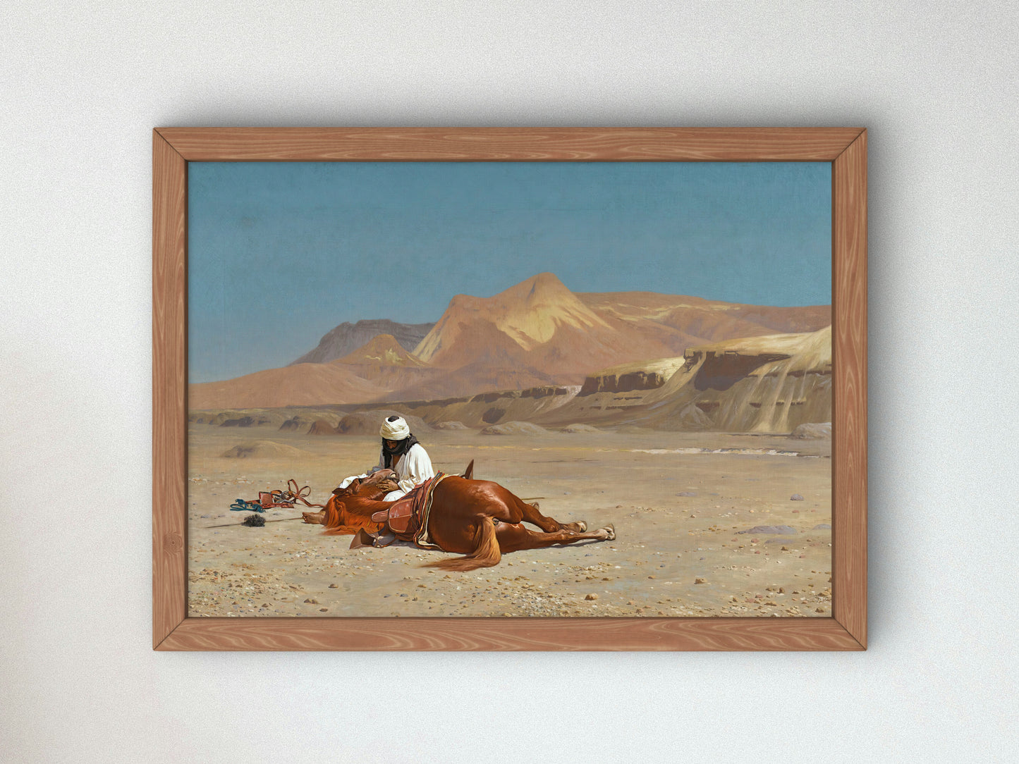 Rider and His Steed in the Desert by Jean Léon Gérôme 1868, Wall Art Print, Fine Art Reproduction, Museum Quality Decor, Poster