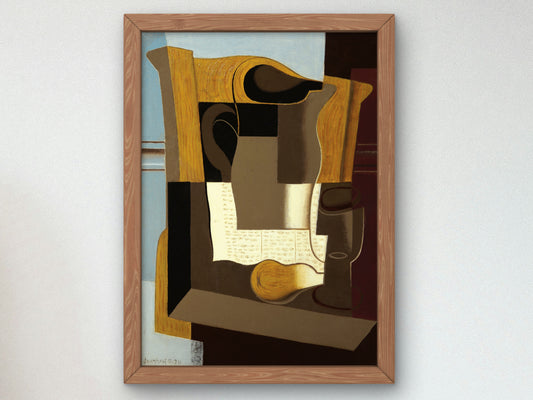 Le Broc by Juan Gris 1920, Wall Art Print, Fine Art Reproduction, Museum Quality Decor, Poster