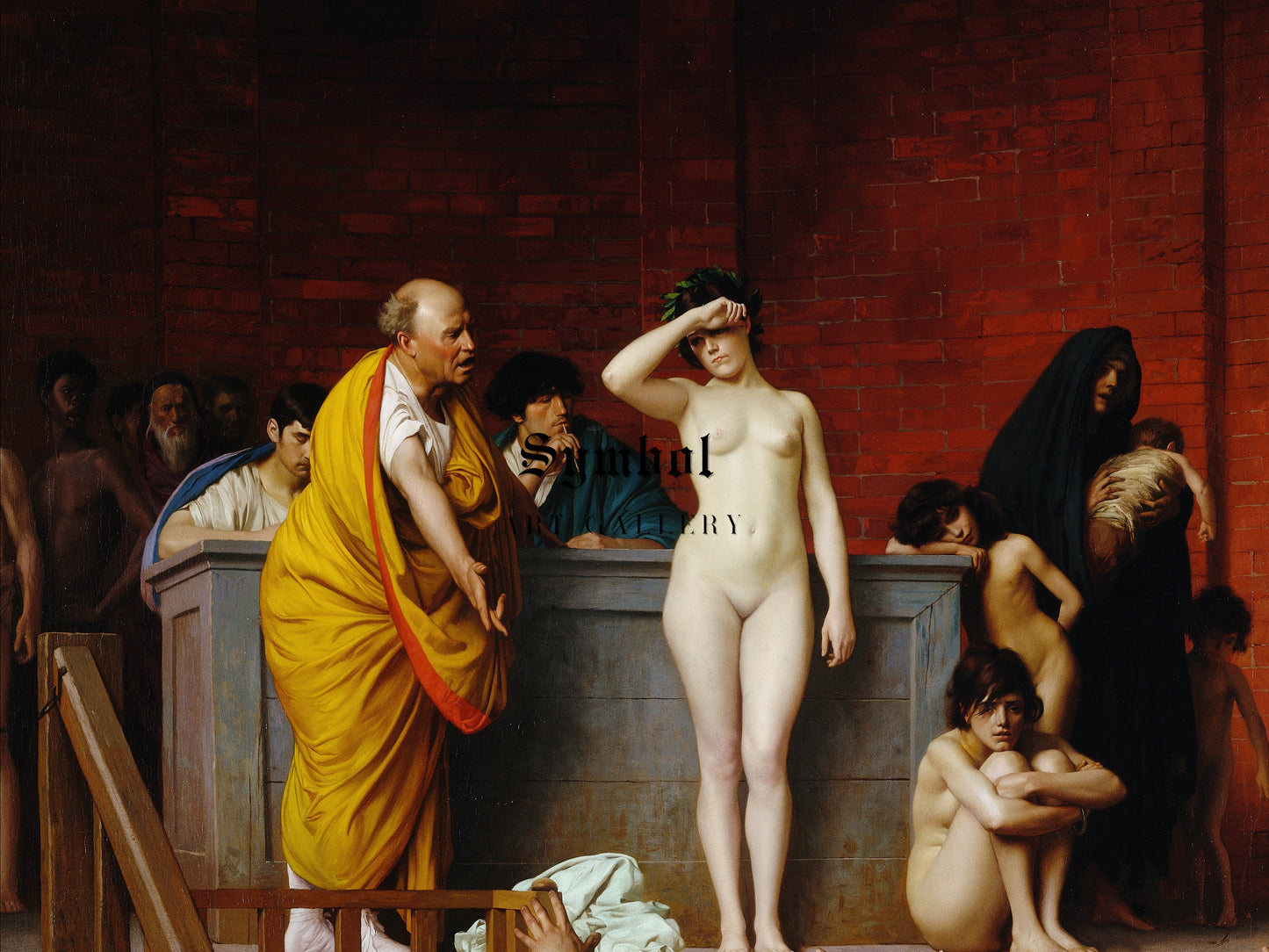 Slave Market in Ancient Rome by Jean Léon Gérôme 1884, Wall Art Print, Fine Art Reproduction, Museum Quality Decor, Poster