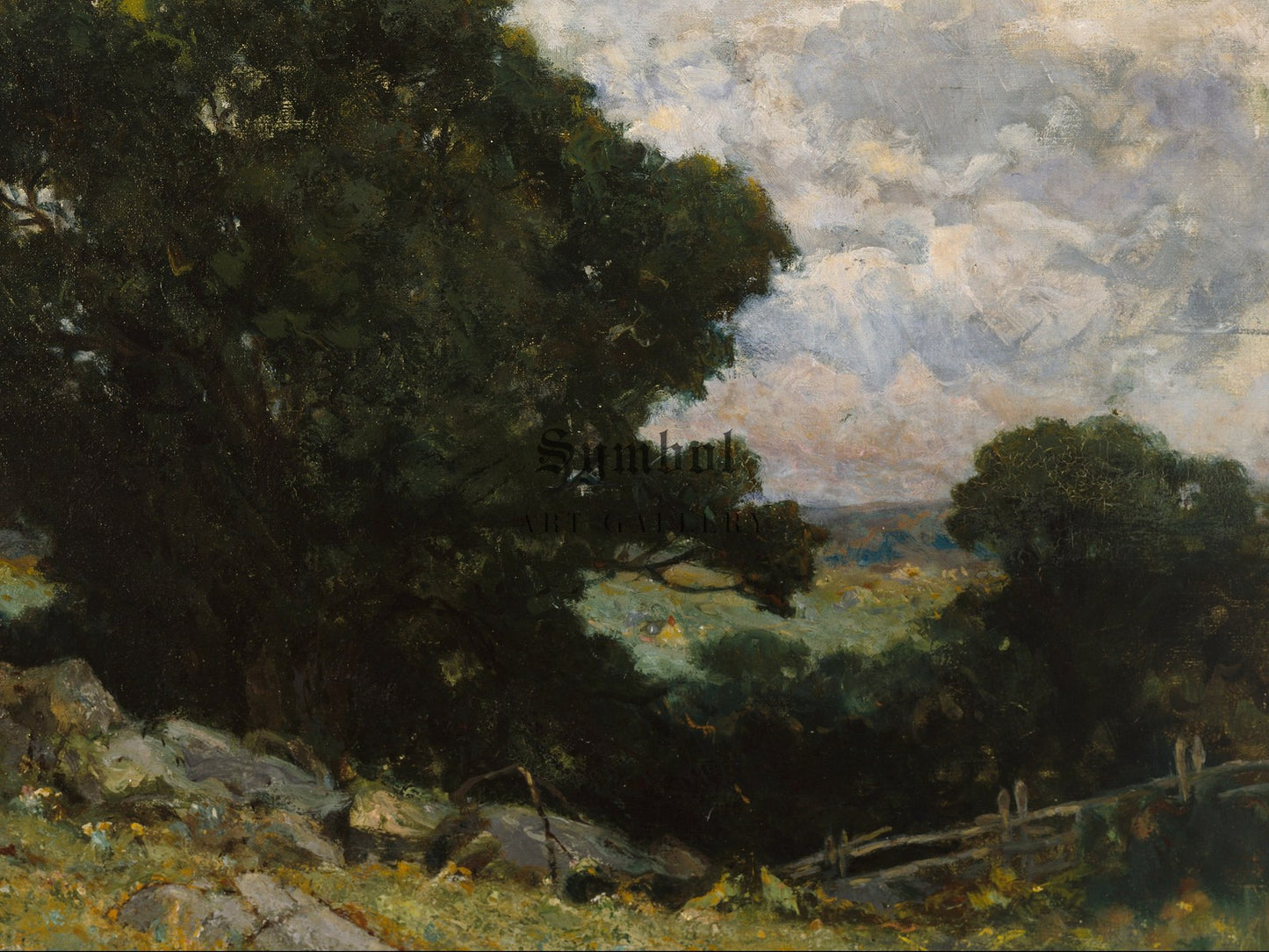 Landscape by Edward Mitchell Bannister 1897, Wall Art Print, Fine Art Reproduction, Museum Quality Decor, Poster