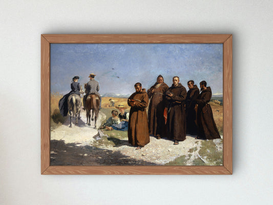 Asceticism and the Joy of Living by Frank Buchser 1865, Wall Art Print, Fine Art Reproduction, Museum Quality Decor, Poster