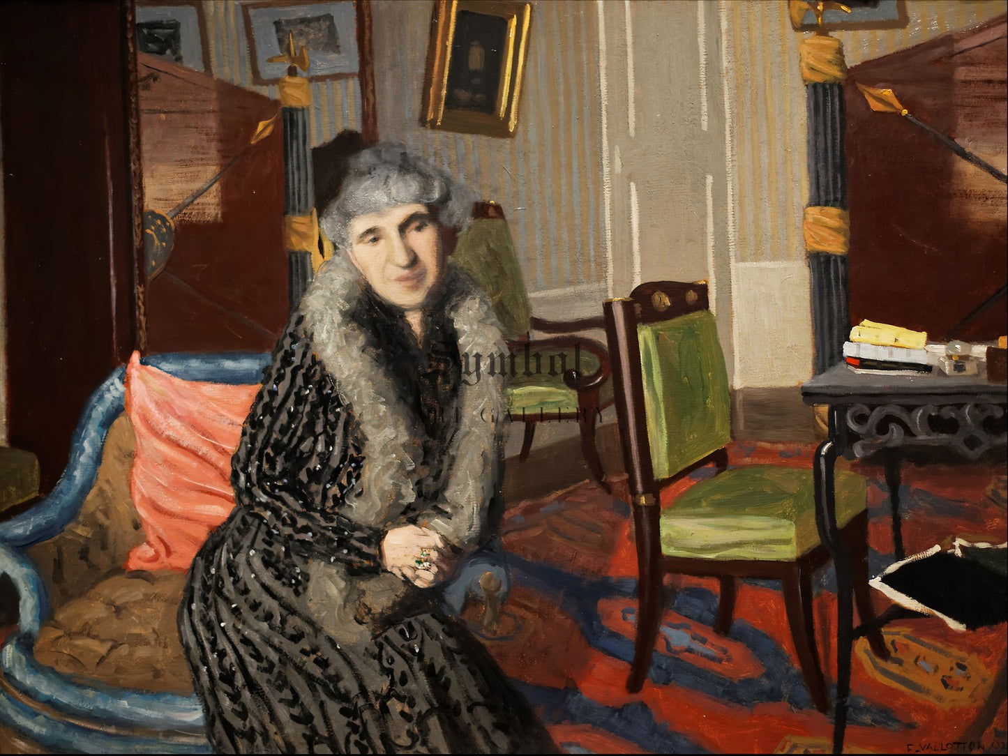Madame Alexandre Bernheim by Félix Vallotton 1902, Wall Art Print, Fine Art Reproduction, Museum Quality Decor, Poster