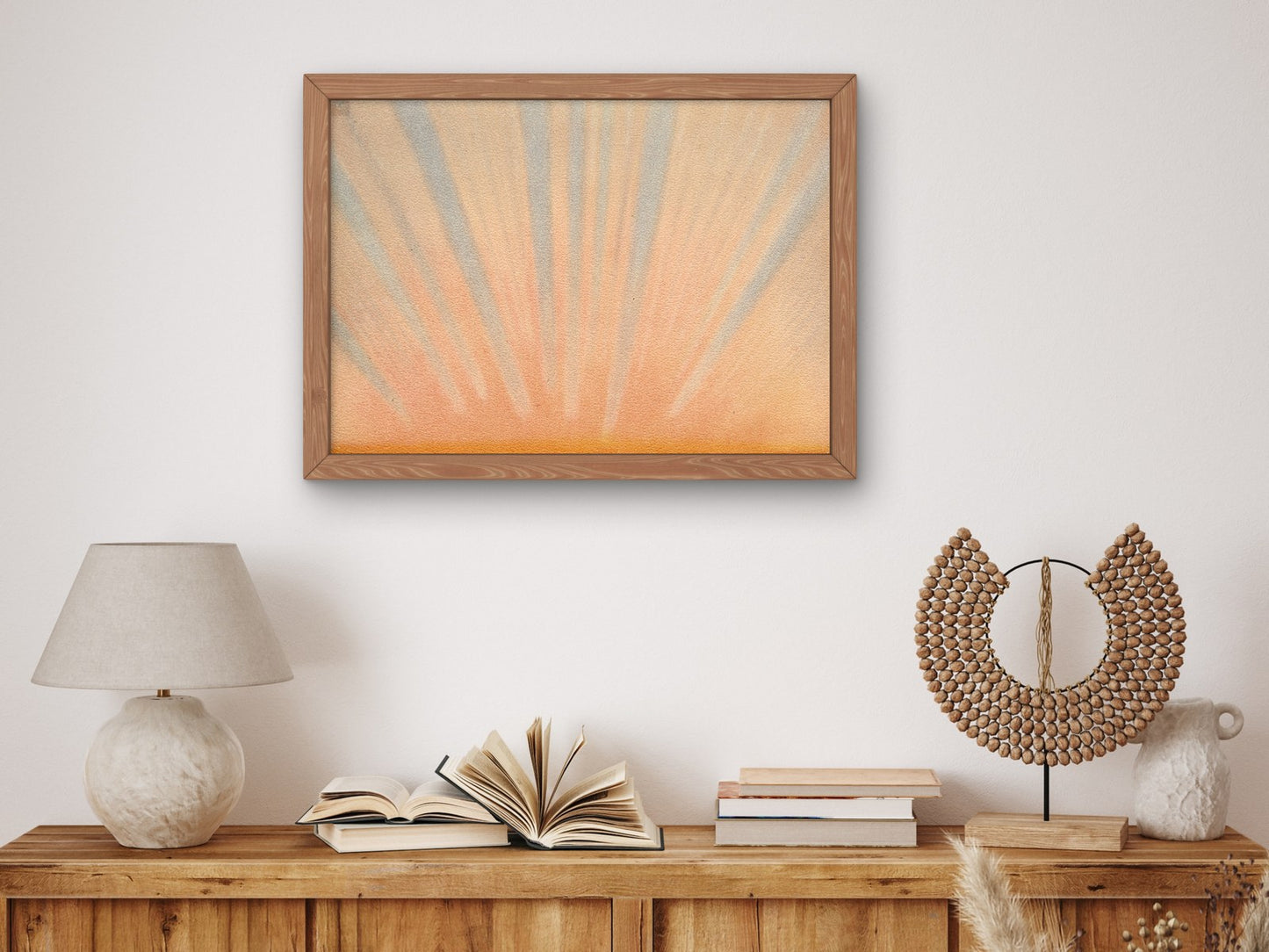 Red Evening Light and Twilight Rays by Eduard Pechuel Loesche 1875, Wall Art Print, Fine Art Reproduction, Museum Quality Decor, Poster