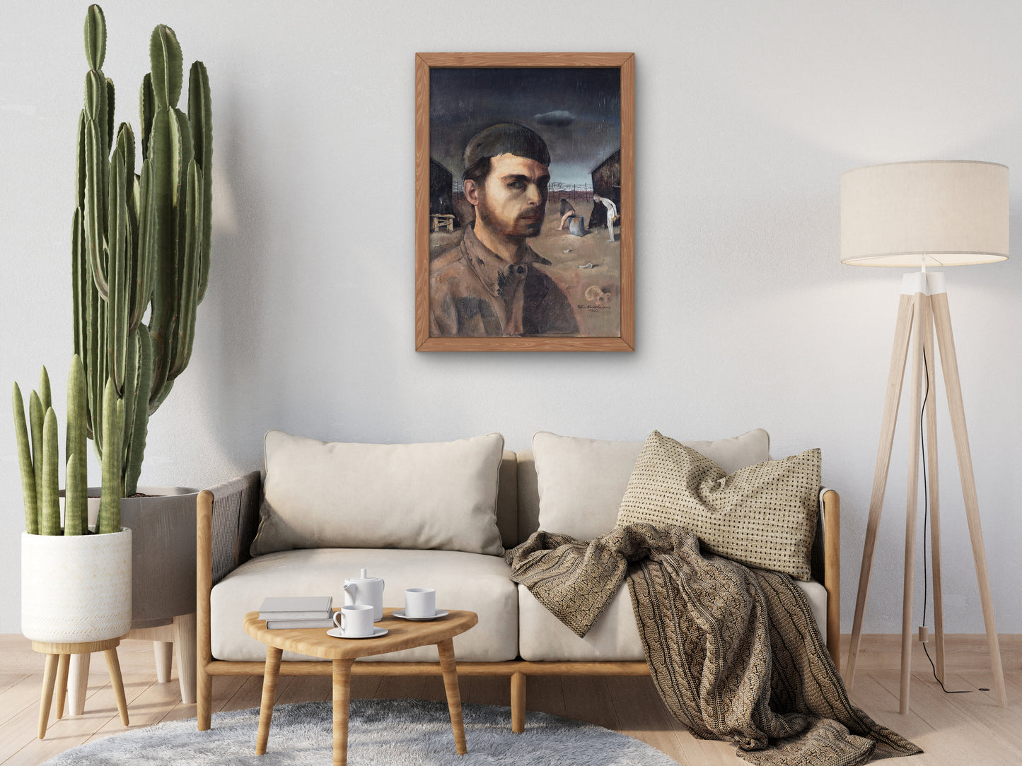 Self Portrait in the Camp by Felix Nussbaum 1940, Wall Art Print, Fine Art Reproduction, Museum Quality Decor, Poster