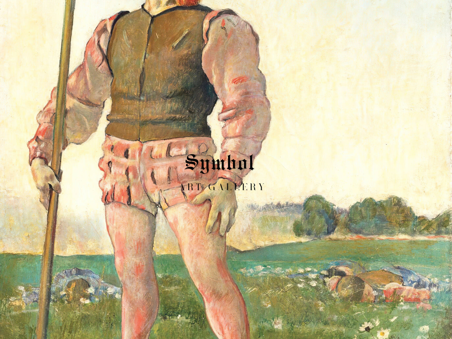 The Angry Warrior by Ferdinand Hodler 1910, Wall Art Print, Fine Art Reproduction, Museum Quality Decor, Poster
