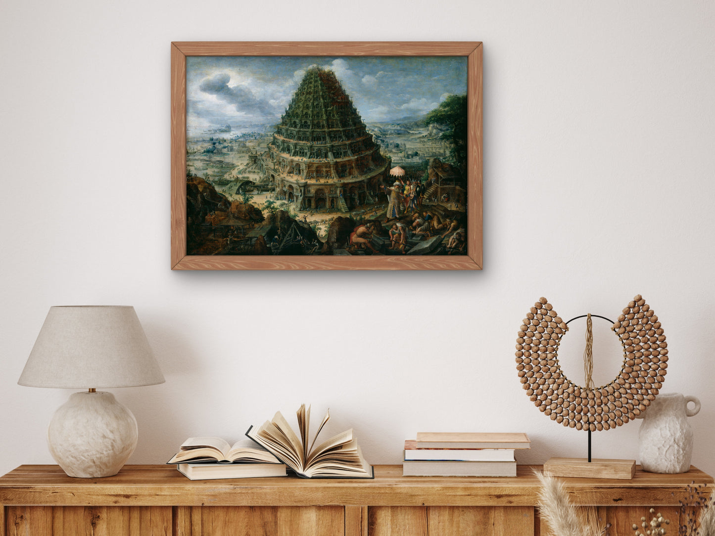 The Tower of Babel by Marten van Valckenborch 1595, Wall Art Print, Fine Art Reproduction, Museum Quality Decor, Poster