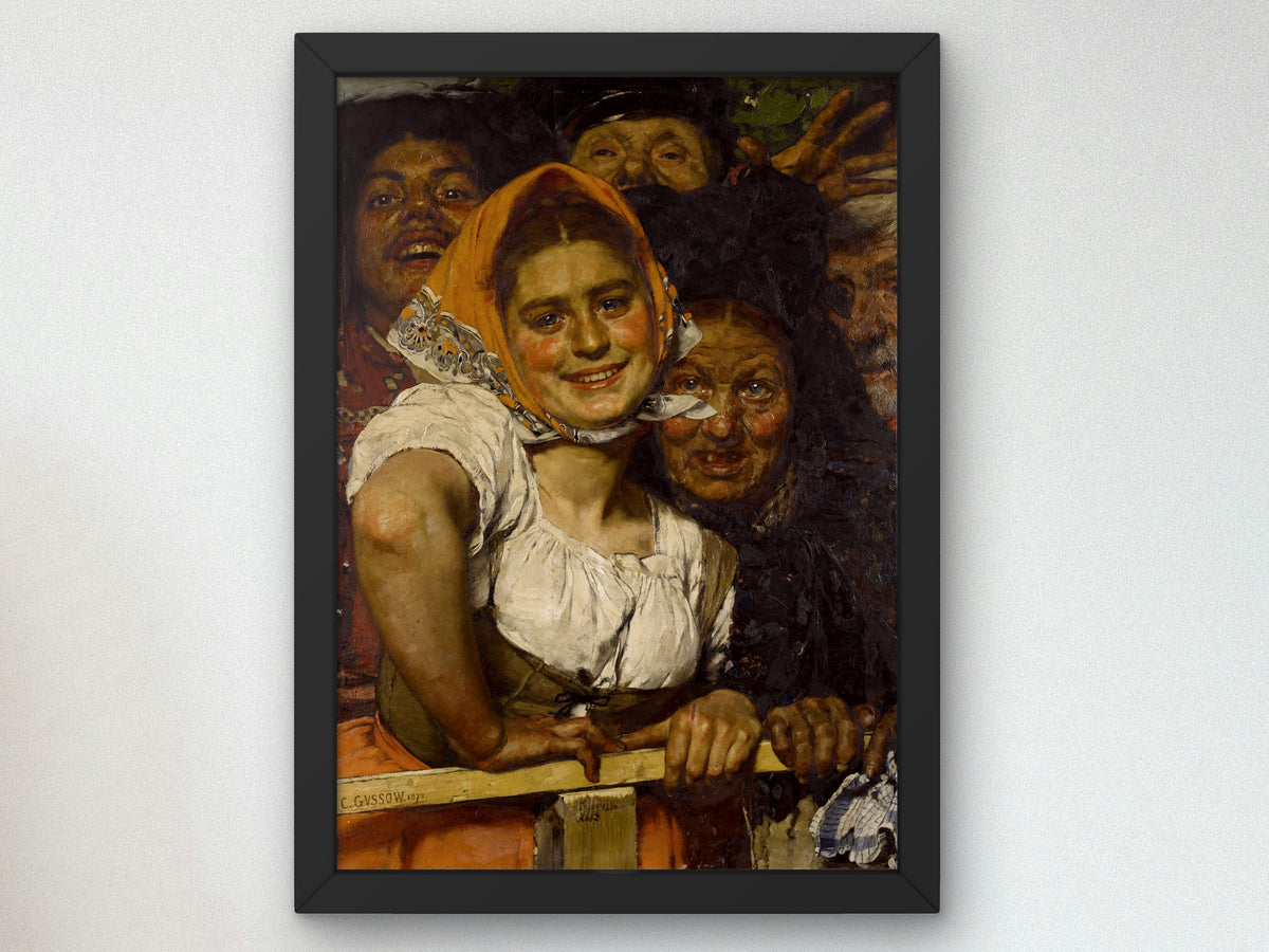 Race Day by Karl Gussow 1874, Wall Art Print, Fine Art Reproduction, Museum Quality Decor, Poster