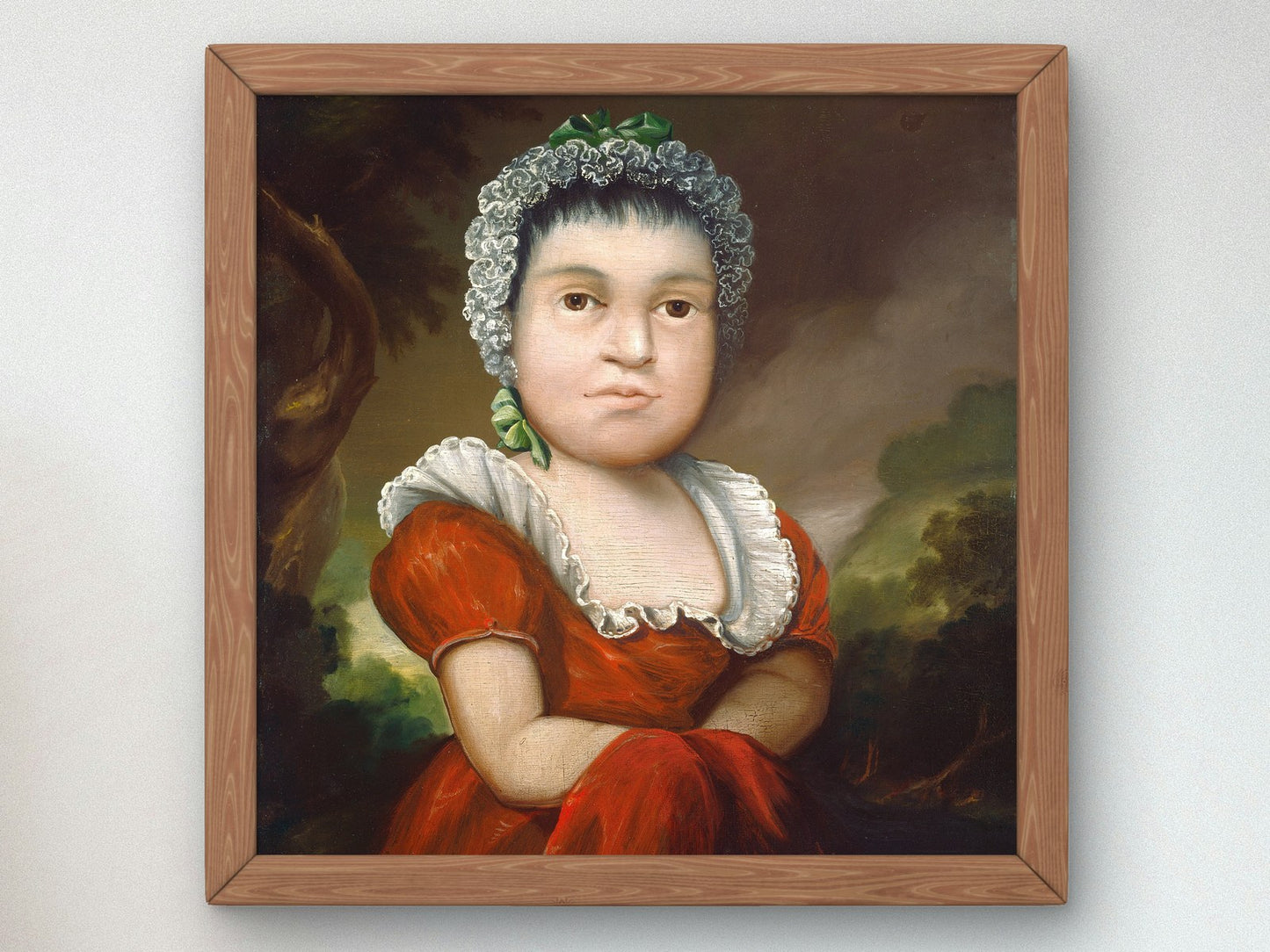 Portrait of a Child by Edward Hicks 1840, Wall Art Print, Fine Art Reproduction, Museum Quality Decor, Poster