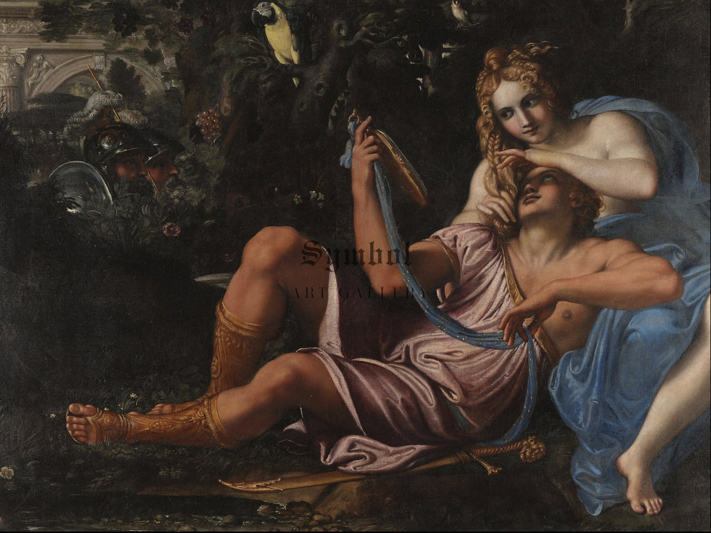 Rinaldo and Armida by Annibale Carracci 1601, Wall Art Print, Fine Art Reproduction, Museum Quality Decor, Poster
