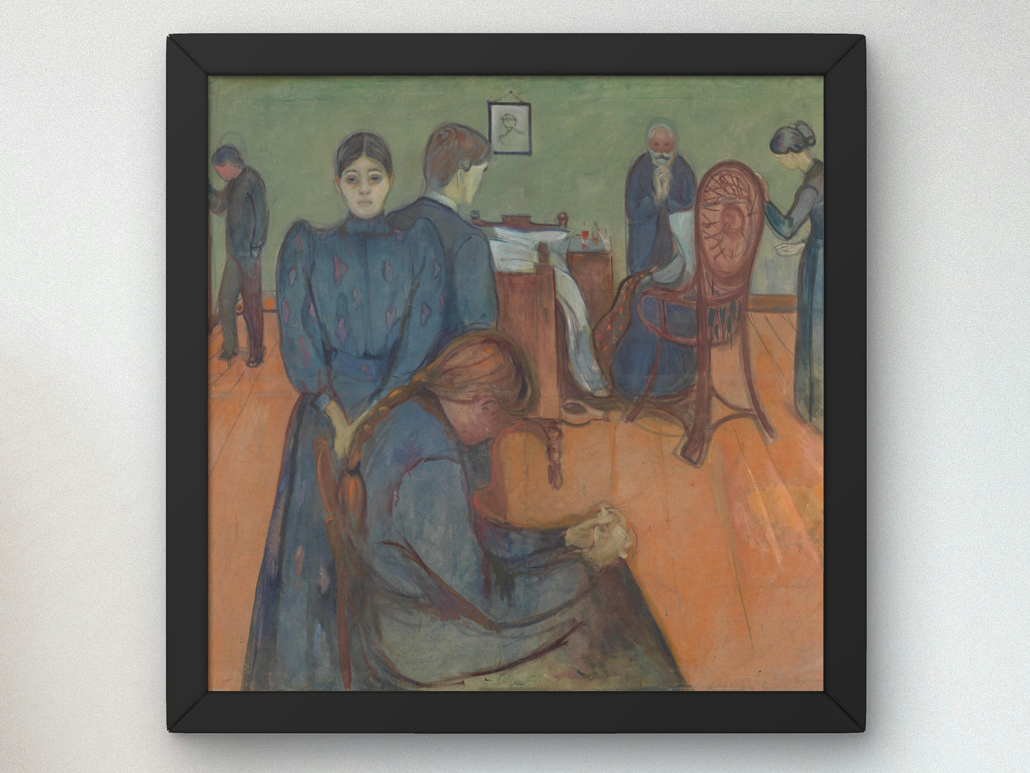 Death in the Sickroom by Edvard Munch 1893, Wall Art Print, Fine Art Reproduction, Museum Quality Decor, Poster
