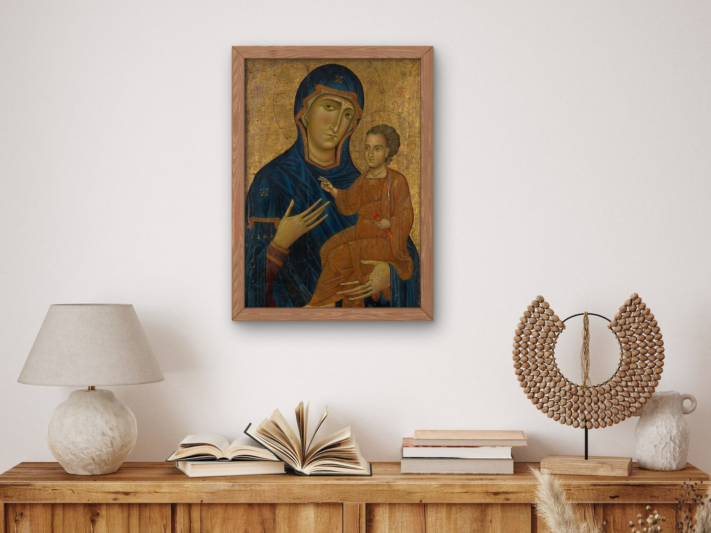 Madonna and Child by Berlinghiero 1230, Wall Art Print, Fine Art Reproduction, Museum Quality Decor, Poster