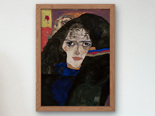 Mourning Woman by Egon Schiele 1912, Wall Art Print, Fine Art Reproduction, Museum Quality Decor, Poster