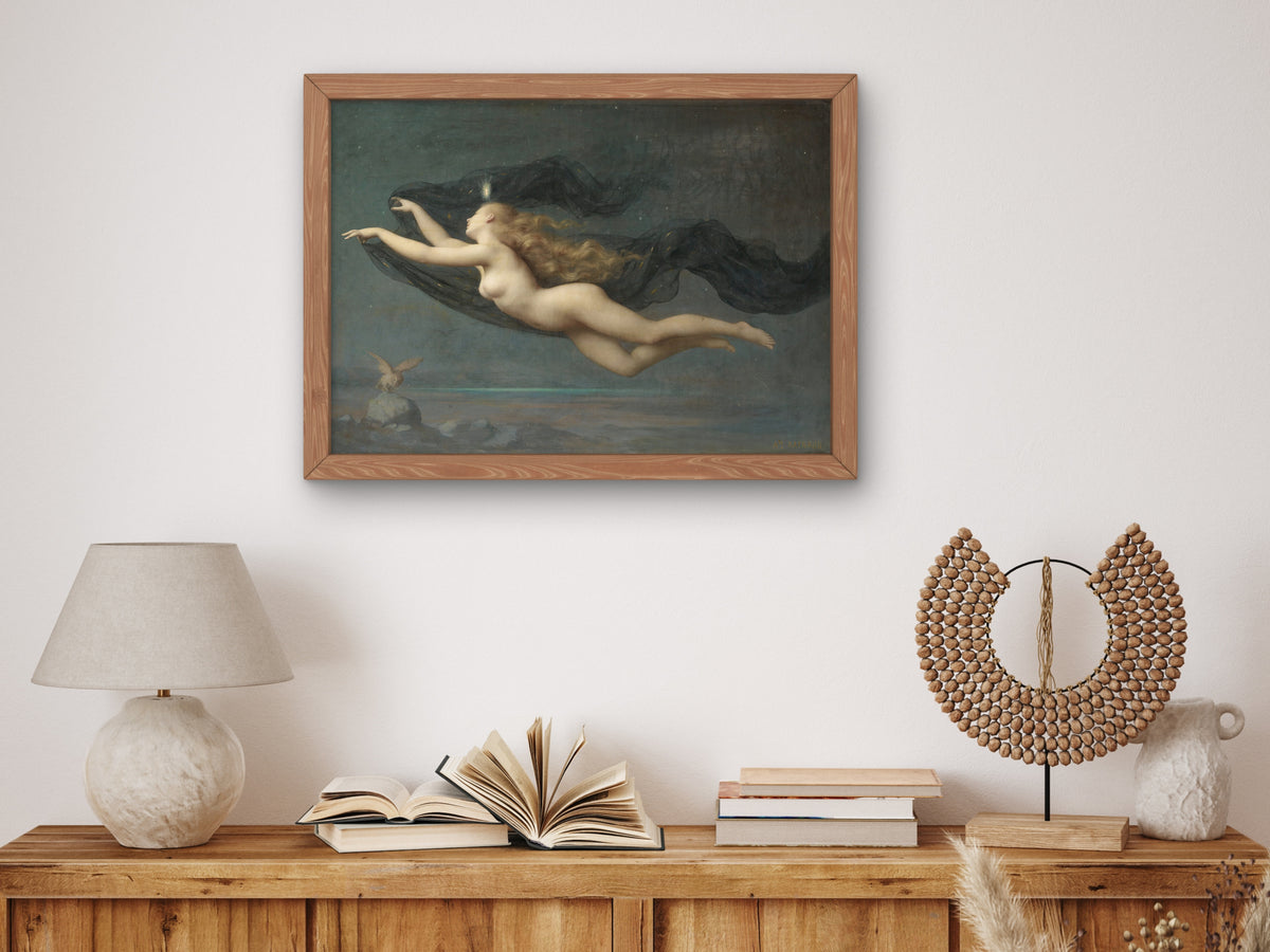 The Night by Auguste Raynaud, Wall Art Print, Fine Art Reproduction, Museum Quality Decor, Poster