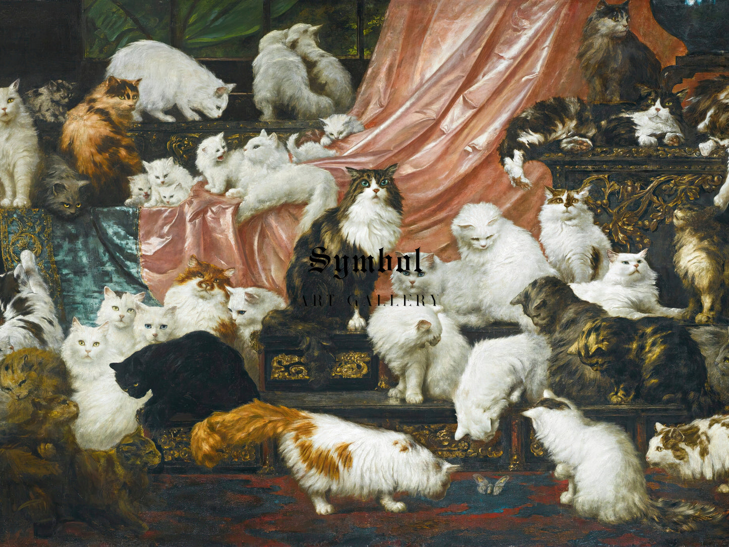 My Wife's Lovers by Carl Kahler 1894, Wall Art Print, Fine Art Reproduction, Museum Quality Decor, Poster