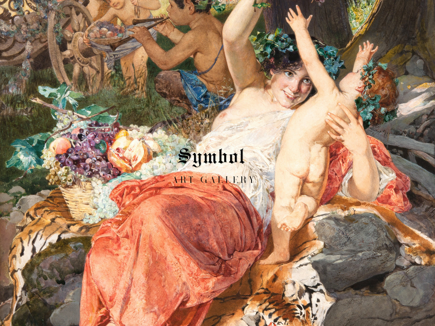 Bacchant by Julius Kronberg 1882, Wall Art Print, Fine Art Reproduction, Museum Quality Decor, Poster
