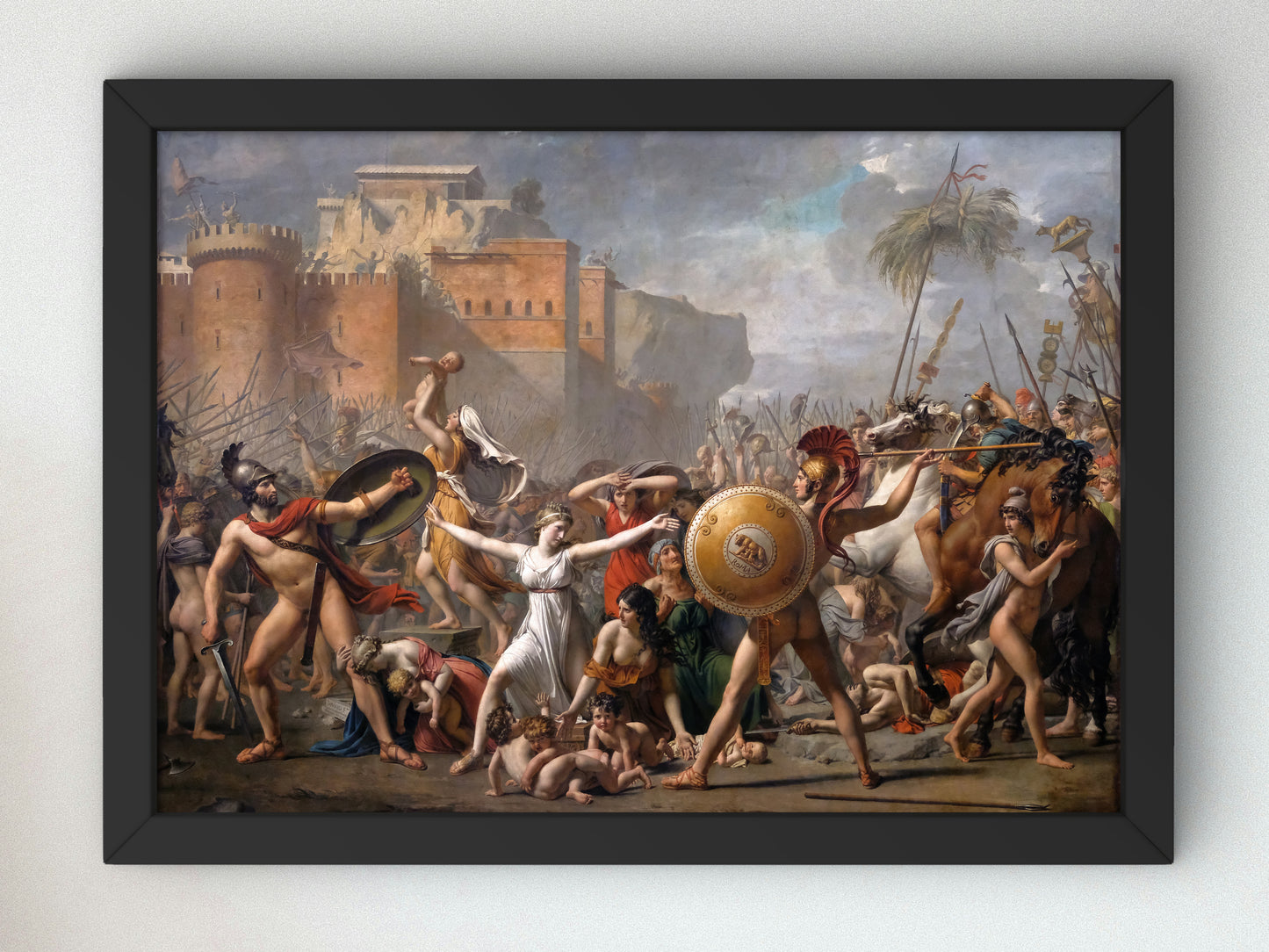 The Intervention of the Sabine Women by Jacques Louis David 1799, Wall Art Print, Fine Art Reproduction, Museum Quality Decor, Poster