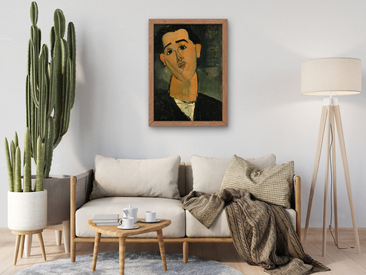 Portrait of Juan Gris by Amedeo Modigliani 1915, Wall Art Print, Fine Art Reproduction, Museum Quality Decor, Poster