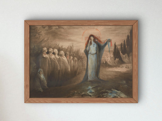 Sarah Bernhardt in Théroigne de Méricourt by Georges Jules Victor Clairin 1908, Wall Art Print, Fine Art Reproduction, Museum Quality Decor