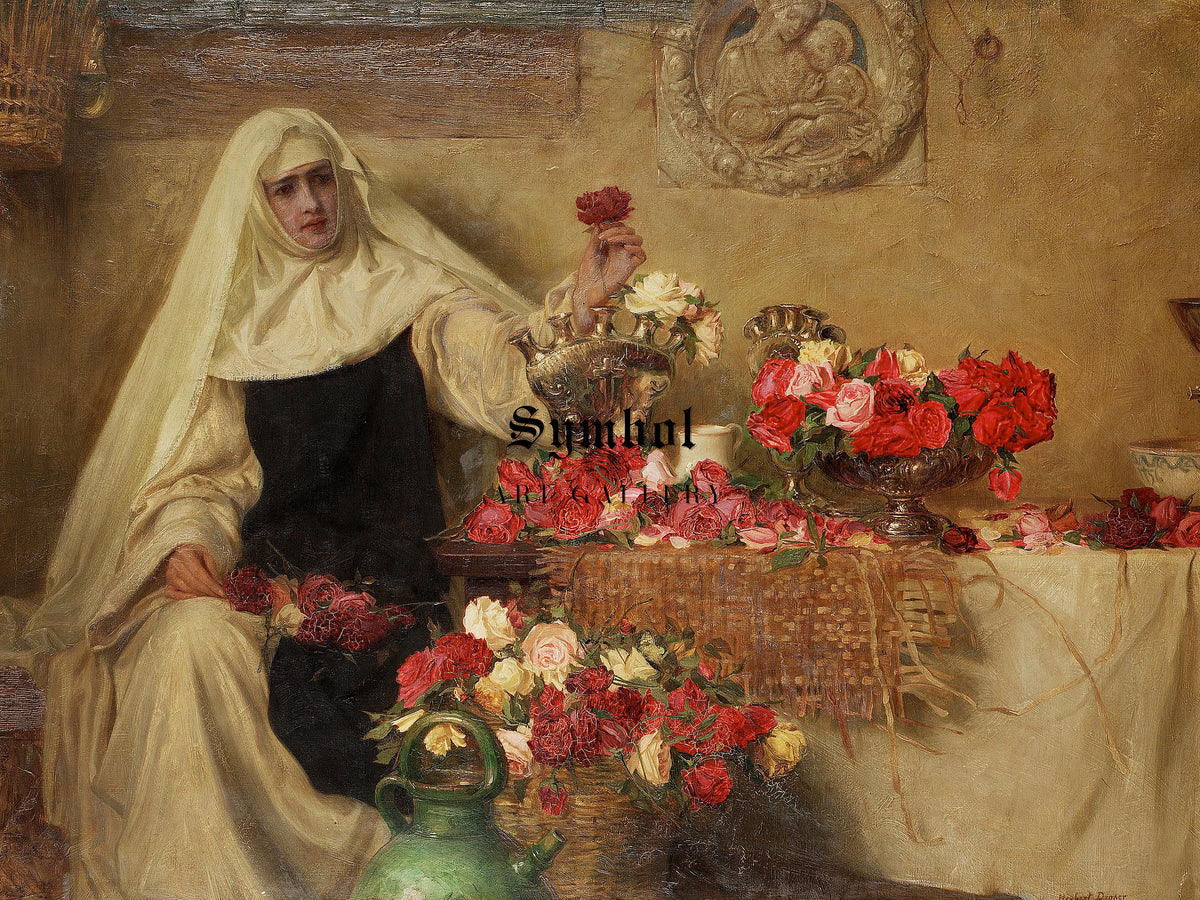 For Saint Dorothea's Day by Herbert James Draper 1899, Wall Art Print, Fine Art Reproduction, Museum Quality Decor, Poster