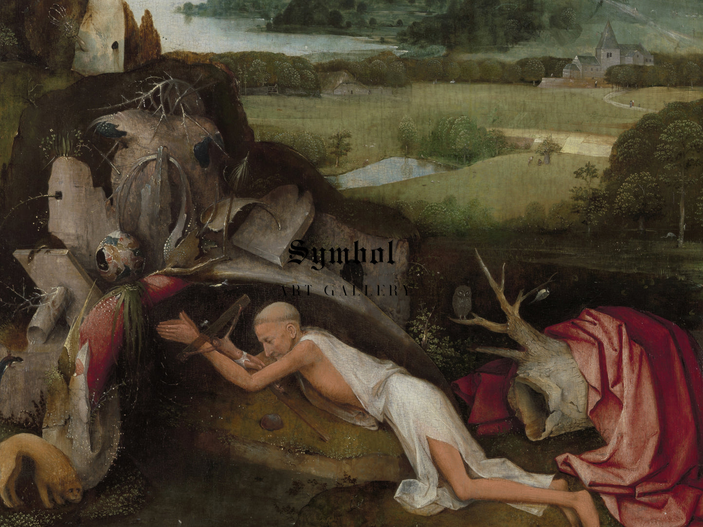 Saint Jerome by Hieronymus Bosch 1500, Wall Art Print, Fine Art Reproduction, Museum Quality Decor, Poster