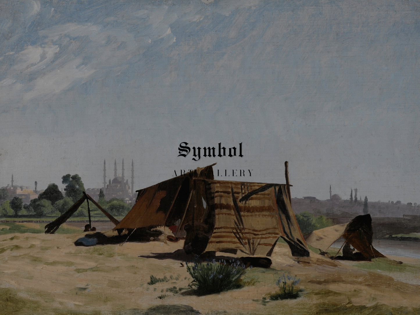 An Encampment before Constantinople by Jean Léon Gérôme 1867, Wall Art Print, Fine Art Reproduction, Museum Quality Decor, Poster