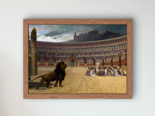The Christian Martyrs' Last Prayer by Jean Léon Gérôme 1863, Wall Art Print, Fine Art Reproduction, Museum Quality Decor, Poster