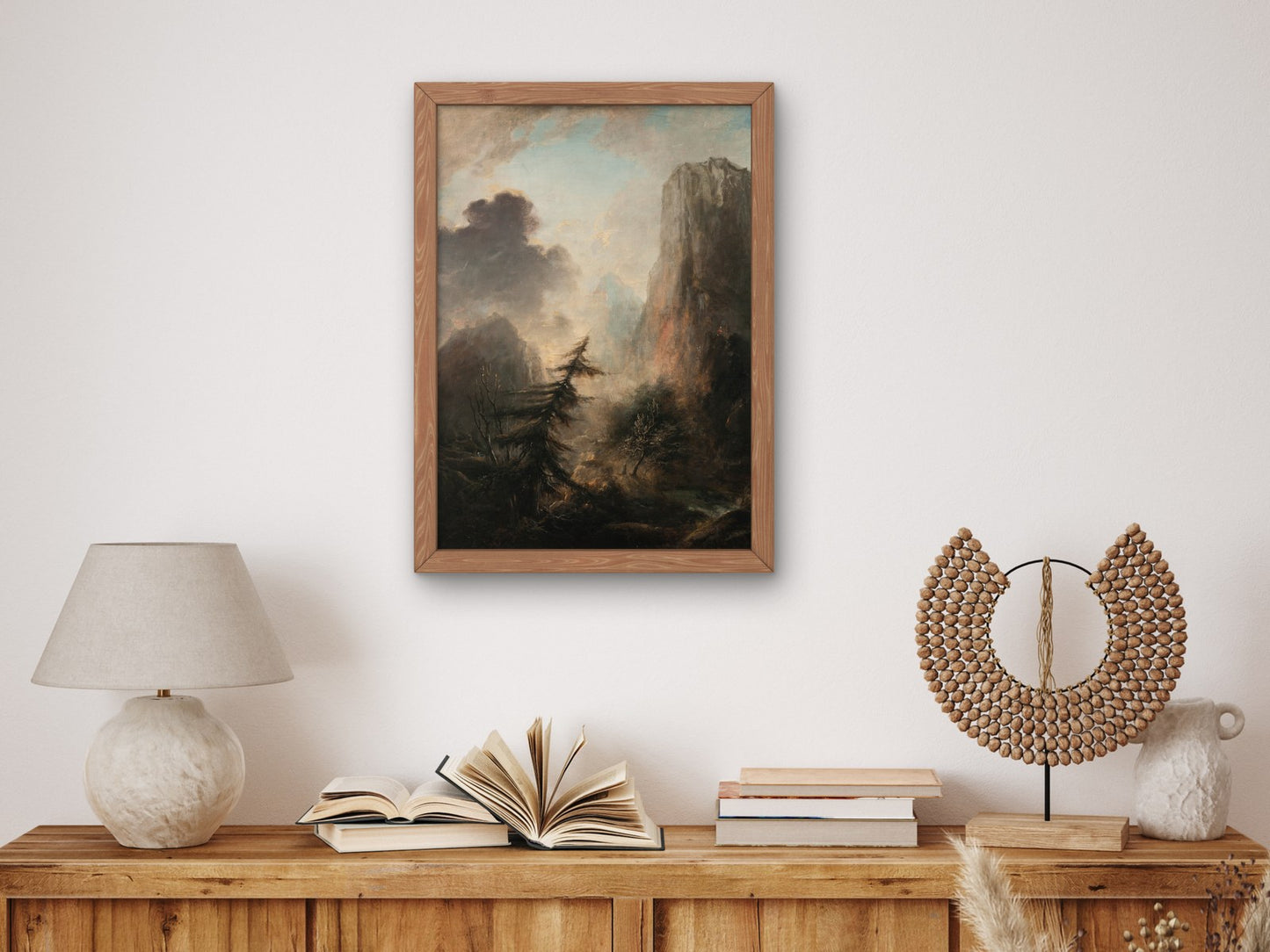 Romantic Landscape with Spruce by Elias Martin, Wall Art Print, Fine Art Reproduction, Museum Quality Decor, Poster