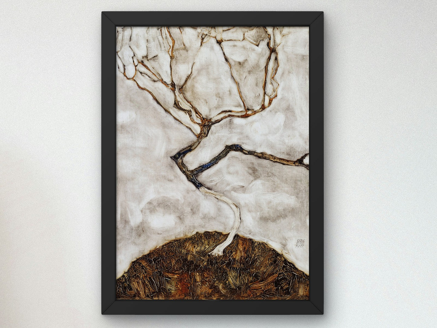 Small Tree in Late Autumn by Egon Schiele 1911, Wall Art Print, Fine Art Reproduction, Museum Quality Decor, Poster