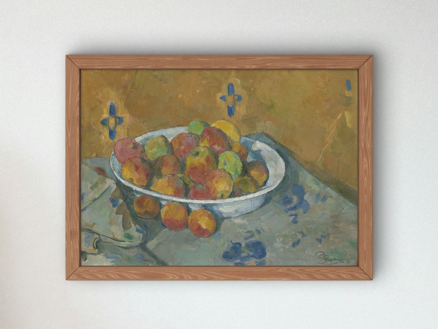 Plate of Apples by Paul Cézanne 1877, Wall Art Print, Fine Art Reproduction, Museum Quality Decor, Poster