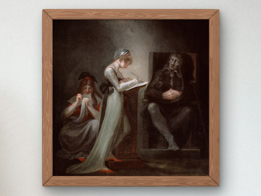 Milton Dictating to His Daughter by Henry Fuseli 1794, Wall Art Print, Fine Art Reproduction, Museum Quality Decor, Poster