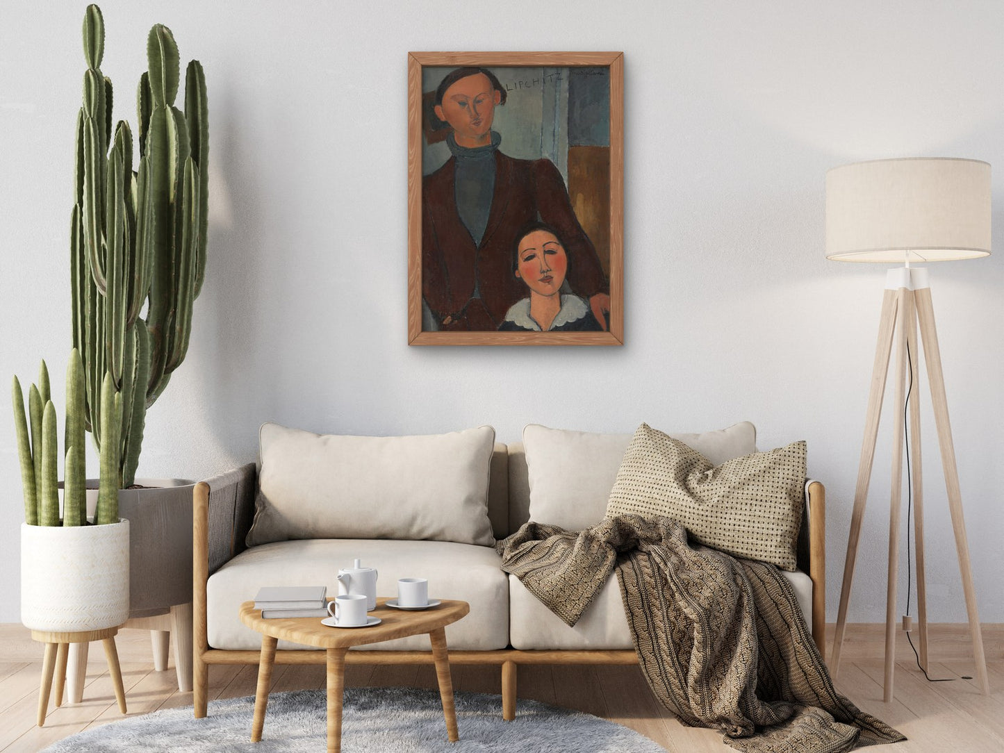 Jacques and Berthe Lipchitz by Amedeo Modigliani 1916, Wall Art Print, Fine Art Reproduction, Museum Quality Decor, Poster