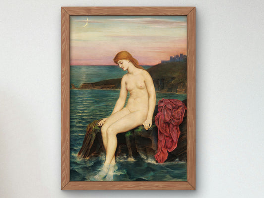 The Little Sea Maid by Evelyn De Morgan 1880, Wall Art Print, Fine Art Reproduction, Museum Quality Decor, Poster