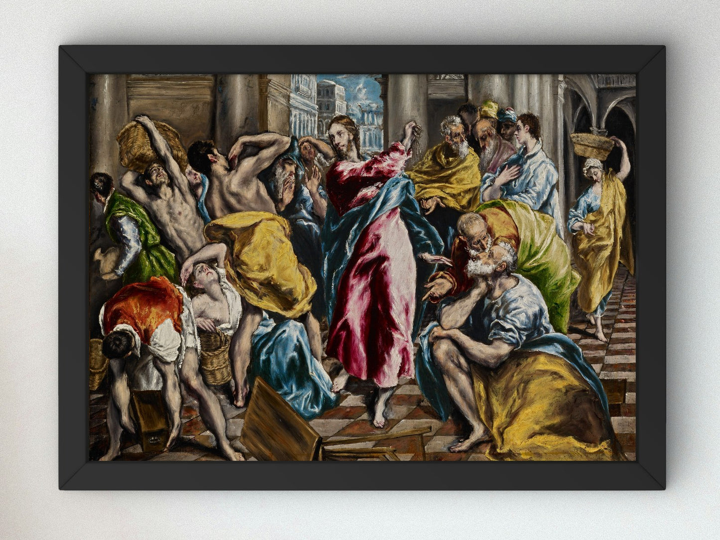 Purification of the Temple by El Greco 1600, Wall Art Print, Fine Art Reproduction, Museum Quality Decor, Poster