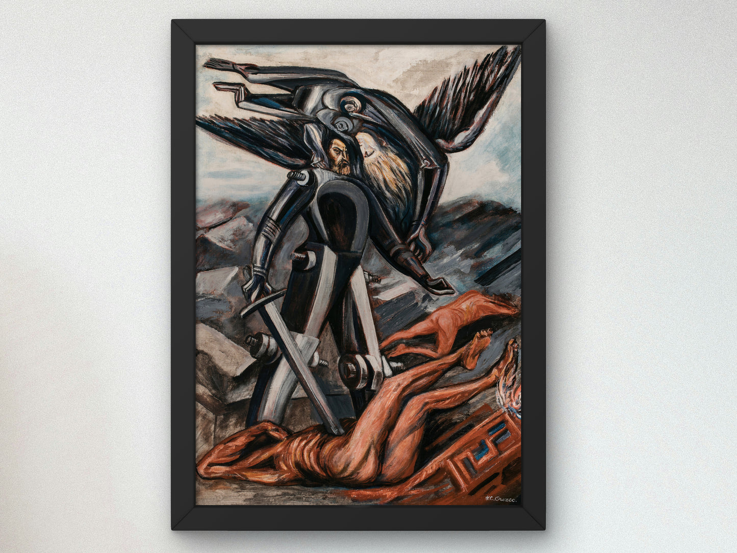 The Conquest by José Clemente Orozco 1942, Wall Art Print, Fine Art Reproduction, Museum Quality Decor, Poster