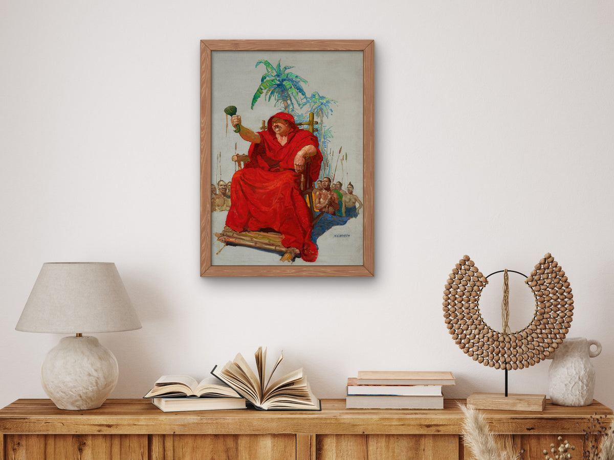 The Red Robe by Newell Convers Wyeth 1915, Wall Art Print, Fine Art Reproduction, Museum Quality Decor, Poster