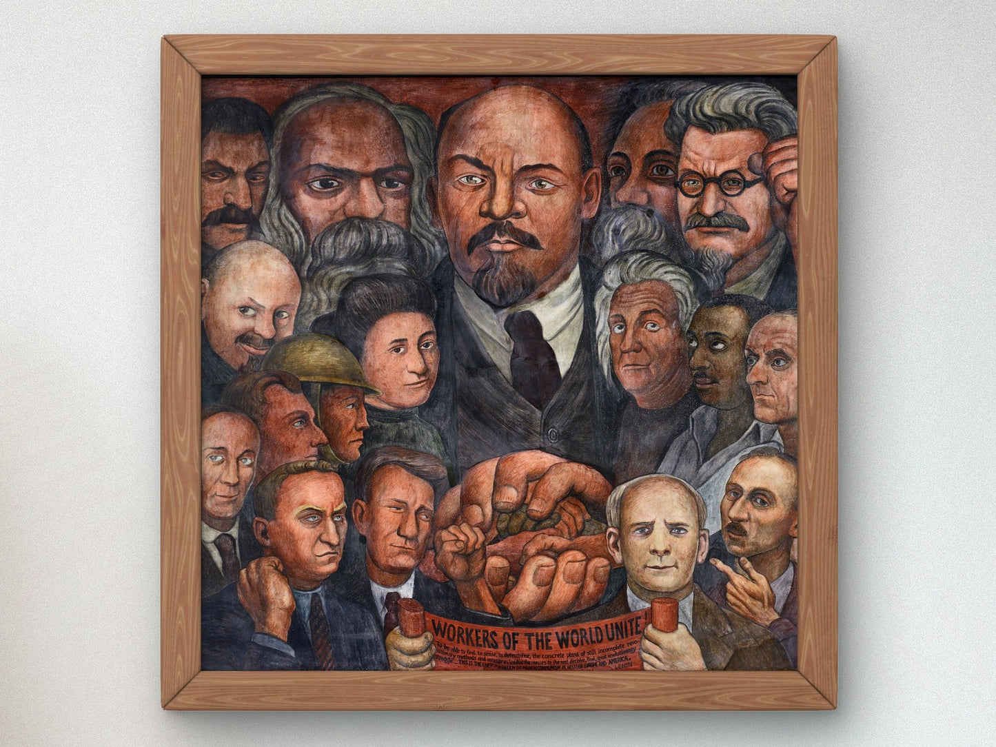Proletarian Unity by Diego Rivera 1933, Wall Art Print, Fine Art Reproduction, Museum Quality Decor, Poster