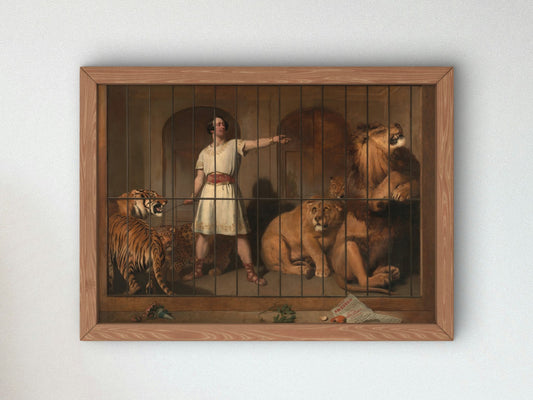 Portrait of Mr Van Amburgh As He Appeared with His Animals at the London Theatres by Edwin Landseer 1846, Wall Art Print