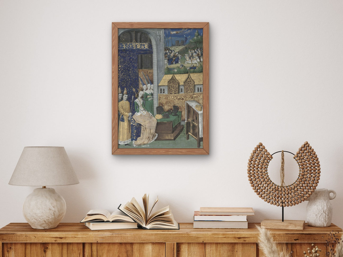 Queen Medusa and Her Court by Maître François 1470, Wall Art Print, Fine Art Reproduction, Museum Quality Decor, Poster