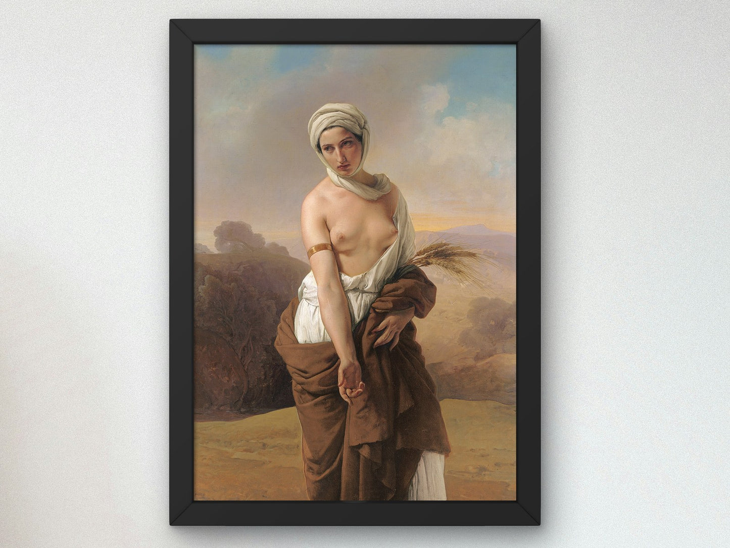 Ruth by Francesco Hayez 1835, Wall Art Print, Fine Art Reproduction, Museum Quality Decor, Poster