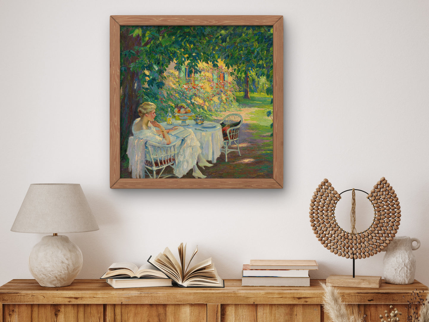 In the Shade by Edward Cucuel 1920, Wall Art Print, Fine Art Reproduction, Museum Quality Decor, Poster