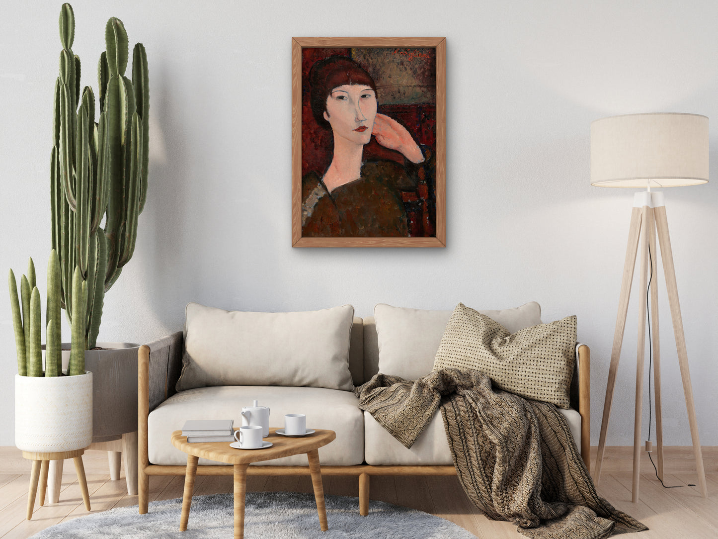 Adrienne, Woman with Bangs by Amedeo Modigliani 1917, Wall Art Print, Fine Art Reproduction, Museum Quality Decor, Poster