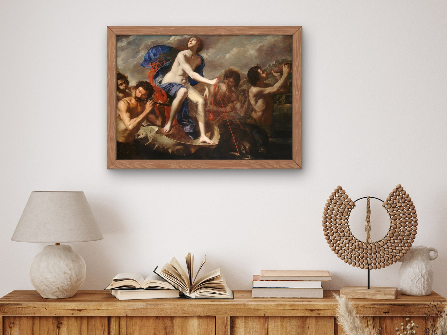 The Triumph of Galatea by Bernardo Cavallino 1650, Wall Art Print, Fine Art Reproduction, Museum Quality Decor, Poster