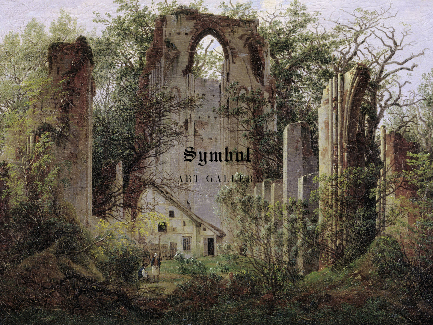 Monastery Ruin Eldena by Caspar David Friedrich 1824, Wall Art Print, Fine Art Reproduction, Museum Quality Decor, Poster